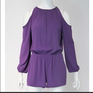 Tyche Purple Cold-shoulder romper, S, worn twice, great condition.